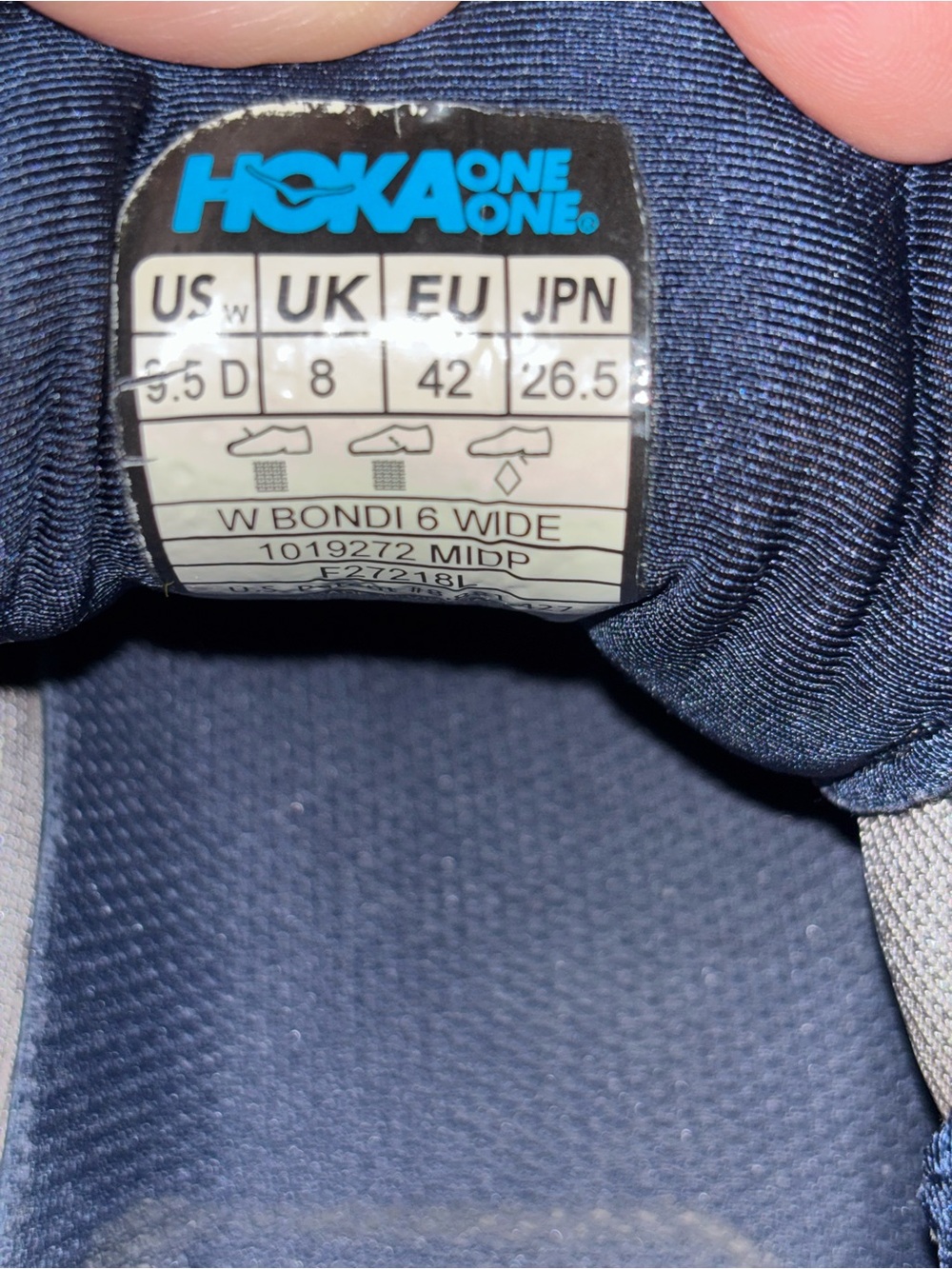 Hoka Women's Bondi 6 SZ 9.5D WIDE - Picture 3 of 10